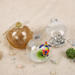 <span class=keywords><strong>ลูก</strong></span>บอลคริสต์มาส PET รุ่นใหม่ปี 2026 พร้อมทรายสีขาวและสไตล์มหาสมุทร - Product Image 1