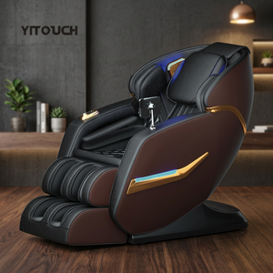 Vente directe d'usine ! Fauteuil de massage relaxant à air comprimé réglable automatique 5 vitesses, confort optimal, commodité, noir, marron-PU, pas cher - Product Image 3
