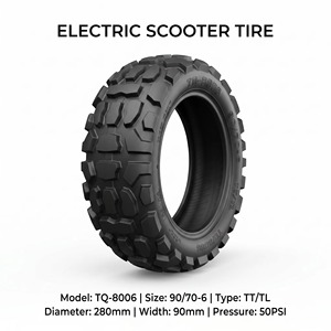 Neumático para Scooter Eléctrico de Alta Resistencia 90/70-6, Neumático Todoterreno de 11 Pulgadas con Recubrimiento Antipinchazos para Scooter - Product Image 1