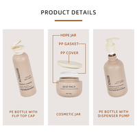 Pot à Gommage en Plastique Doux au Toucher, Vente Chaude, 100ml 200ml 300ml 500ml, Conteneurs d'Emballage Cosmétique HDPE 250g pour Shampoing