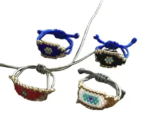Moyamiya amulets handmade custom jewelry miyuki seed beads evil eye ojo turco rings women men