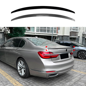 Bmw Rear Spoiler Piano Black Carbon Fiber Texture For 7 Series G11 G12 2016 2022 Trunk Lip Ducktail - Product Image 1