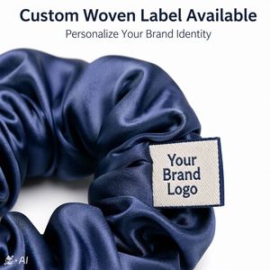 Scrunchies en Soie 100% Naturelle, Élastiques 22 mm, pour Soins Capillaires Féminins, Écologiques, avec Logo Personnalisé, Vente en Gros - Product Image 3