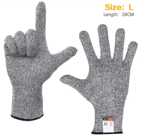 Gants tricotés anti-coupure HPPE niveau 5, protection des mains, menuiserie, manipulation du verre, résistance aux coupures, antidérapants