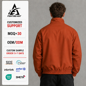 <span class=keywords><strong>Giacca</strong></span> da uomo in twill di cotone con <span class=keywords><strong>bottoni</strong></span> a rana, cerniera nascosta, collo alto, polsini e orlo elasticizzati, stile streetwear neo-cinese personalizzato, vestibilità ampia e squadrata - Product Image 2