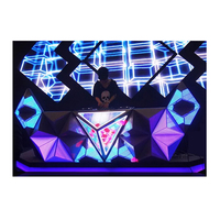 Écran de stand de DJ de lumière pixel led irrégulière nouveau design portable stand de DJ numérique façade stand de DJ led