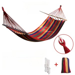 <span class=keywords><strong>Hamac</strong></span> 2 <span class=keywords><strong>places</strong></span> en toile rayée, portable, épaissi, anti-retournement, avec bâton incurvé, pour camping, extérieur, pour adultes et enfants, vente en gros - Product Image 3