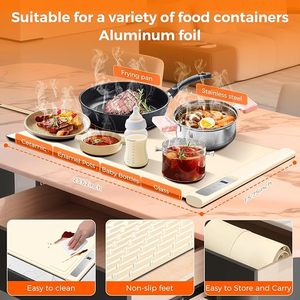 Gelende Beste Prijs Beige Voedsel Verwarming Pad Verwarming Mat Fabriek Groothandel Elektrische Verwarming Lade Voor Buffet Party - Product Image 6