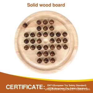 Jeu d'échecs Kongming en bois, jeu de société éducatif pour enfants, en bois massif, pour un seul joueur, jouet d'exercice de réflexion, couleur naturelle - Product Image 3