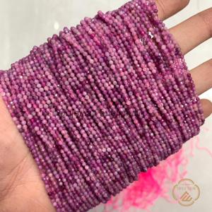 Hoge Kwaliteit Natuursteen Kralen Roze Toermalijn 2mm 3Mm 4Mm Voeg Kleur Losse Edelsteen Kralen Voor Sieraden Maken - Product Image 3