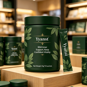 Café Instantáneo con Hojas Botánicas, 10g*10 Sobres, Impresión de Hojas Verdes Oscuras Dibujadas a Mano, Frasco de Plástico, OEM, Etiqueta Privada Personalizada, Venta al Por Mayor - Product Image 4