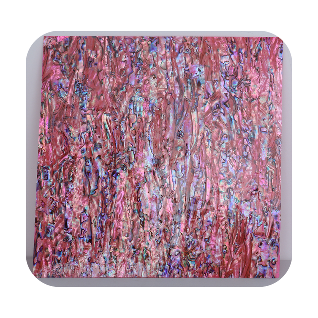 30x30CM Dyed pink Color  Abalone Shell Laminated Veneer Sheet for Furniture Inlay Guitar Accessories