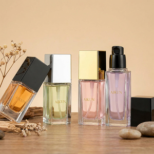 Aikun 4 <b>Bottle</b> Luxury Glass Natural Scent Eau De Parfum <b>Perfume</b> Gift Set for Women Men Retail Fragrance Counter Display Pack - Product Image 3