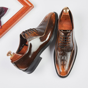 Brogues de luxe pour hommes, chaussures en cuir véritable de vache, faites à la main, adaptées aux costumes d'affaires de style britannique - Product Image 3