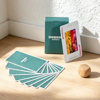Étui à cartes de poker personnalisé de haute qualité OEM avec logo, impression personnalisée, 54 pages, vernissage brillant couleur, cartes à jouer noires