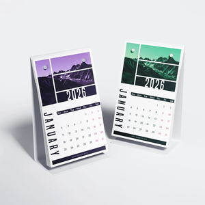 Nhà Máy Tùy Chỉnh Mini Bàn Nhỏ Lịch <span class=keywords><strong>2025</strong></span> Phong Cách Mới Văn Phòng Lịch Với Dập Nổi Giấy Nghệ Thuật Và Cuộn Dây Kim Loại Sử Dụng Như Một Chiếc Đồng Hồ - Product Image 5