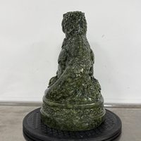 Vente en gros de pierres naturelles, jade vert, lézard avec crâne, artisanat en cristal, pierres précieuses de haute qualité pour la décoration de la maison