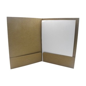 แฟ้มนำเสนอปกคราฟท์สไตล์มินิมอลสุดหรูพร้อมช่องใส่บัตรสำหรับการจัดระเบียบสำนักงานสมัยใหม่ - Product Image 2