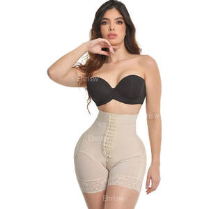 Doble tamaño de cintura alta Push up corto con Bootylicious mejora Shapewear mujeres cuerpo Shaper corsé adelgazamiento vaina vientre plano - Product Image 6