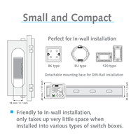 Module de commutation Wi-Fi/Zigbee 2,4 G Tuya pour maison intelligente, télécommande RF 16A 100-240V 50/60Hz