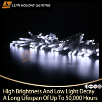 Guirlande Lumineuse Commerciale de Noël pour Extérieur, Prix Usine, Étanche IP65, en Caoutchouc Pur Blanc, 100 LED, 10M/Personnalisable