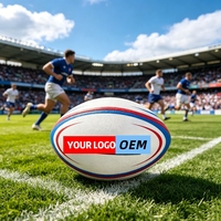 Balón de Rugby Resistente para Entrenamiento, Personalizado OEM de Fábrica, Balón de Microfibra de Alta Adherencia para Práctica en Equipo, Venta al Por Mayor y Logotipo de Marca, Alta Calidad