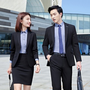 All'ingrosso di fascia alta Business Suit Sale Manager elegante abbigliamento professionale abbigliamento da lavoro vestiti 2 pezzi vestito per gli uomini delle donne - Product Image 4