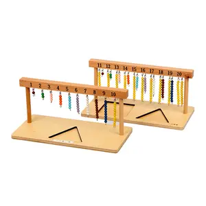 Montessori Teaching Tools Addition and Subtraction Beaded Stick Beaded Rack Geometric Rod Teaching Tools/Toy