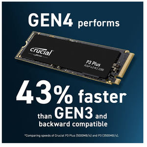 Crucial P3 Plus 1TB/2TB SSD PCIe Gen4x4 3D NAND NVMe M.2 2280 5000MB/s Internal Solid State Drive untuk Desktop - Product Image 5