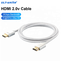 Câble HDTV 2.0 haute vitesse ULT-unite 2m 60Hz 4K compatible avec tous les appareils HDTV