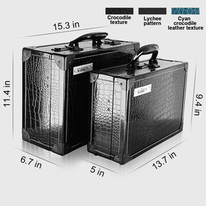 Mallette professionnelle de barbier noir mat robuste, <span class=keywords><strong>valise</strong></span> pour tondeuse et accessoires, verrouillage de sécurité à combinaison - Product Image 6