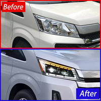 Ensemble de phares LED KGKB pour Toyota Hiace H300 2019-2022, projecteur amélioré à double lentille, clignotant séquentiel, Plug & Play