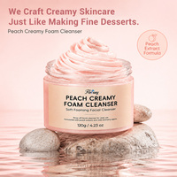 Nettoyant moussant crémeux parfum pêche pour le visage, doux, hydratant et nourrissant, usage quotidien, fourniture OEM