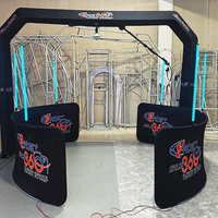 Fonctionnement intelligent Cabine vidéo aérienne Cabine photo à led portable Toile de fond gonflable 360 pour fête de mariage