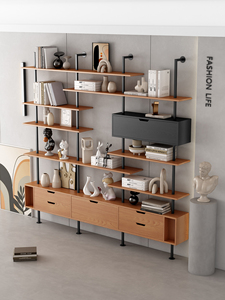 Scaffale Integrato in Ferro da Parete con Design Moderno per Ufficio Domestico e Soggiorno Sala da Pranzo <span class=keywords><strong>Mensole</strong></span> Espositive - Product Image 4