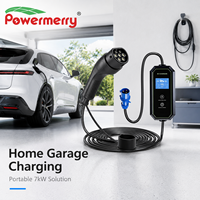Nouveau chargeur EV portable 7kW 32A Type 2 230V AC IP67 CE TUV RoHS Prise personnalisée Garantie 2 ans Utilisation domestique/garage UE Protection contre les fuites