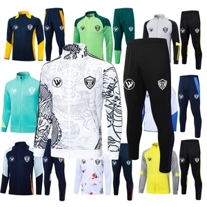 Giacca da calcio giacca da uomo a manica lunga giacca da uomo con cerniera sportiva da corsa per allenamento da calcio maschile - Product Image 2