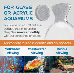 Flipper DeepSee Vidro Acrílico Água Doce Água Salgada Fish Tank Clear 4 ''e 5'' Standard Max Ampliado Visualizador do aquário magnético - Product Image 4