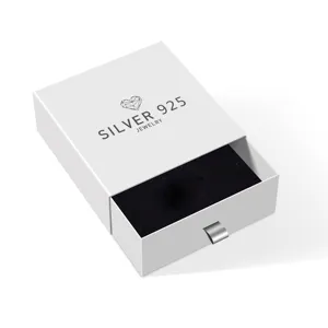 Caja de regalo de joyería con logotipo impreso personalizado, conjunto de joyería con cinta, Perfume, Nosegay, pulsera, collar, broche, corbata