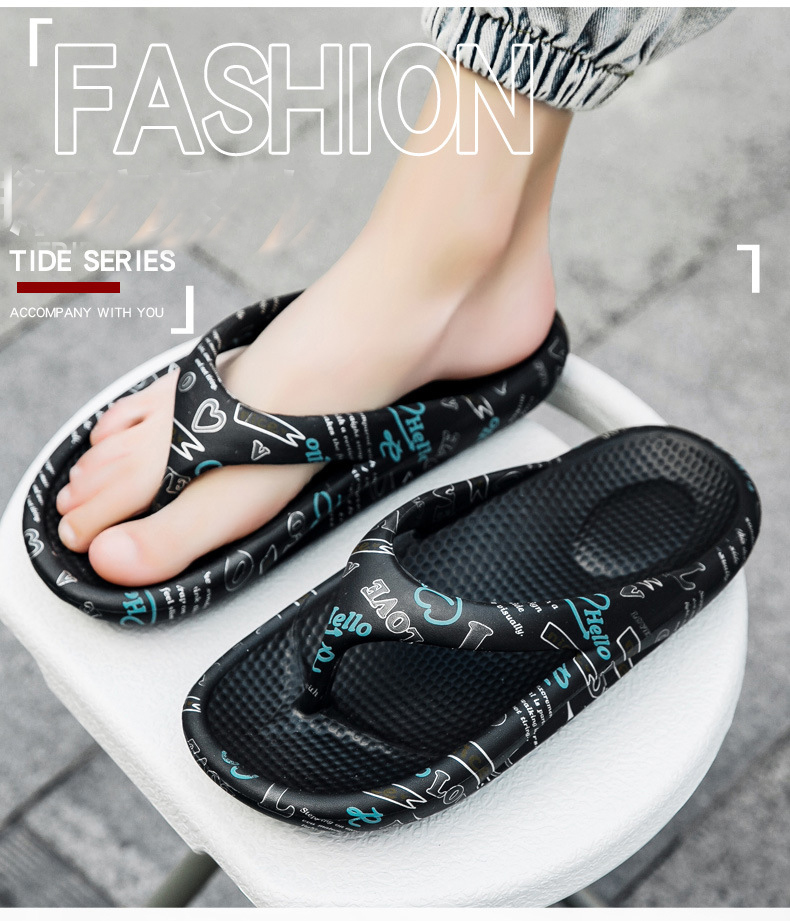 Large Size Flip-flops Slippers Men's Lightweight Non-slip Outdoor Couple Beach Shoes