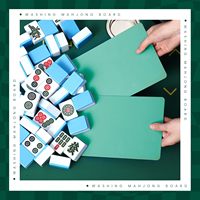 Mélangeur de tuiles de Mahjong 2026 pour le mélange, Vert, Ensemble de 4 cartes de mélange de Mahjong en PVC |   Accessoires de Mahjong,