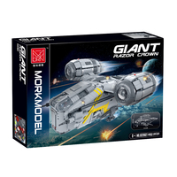 XMORK 4453 Parça MOC Dev Razor Crown Uzay Gemisi Yapım Blokları Bilim Kurgu Yıldızlararası Savaş Gemisi DIY Montaj Tuğla Oyuncak Yetişkinler İçin