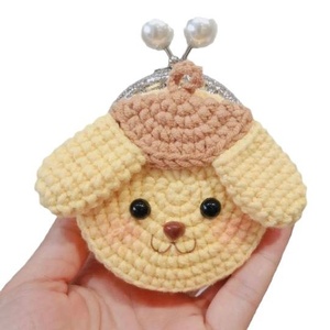 Cartera tejida de lana hecha a mano para niños y tarjetero exquisito diseño de dibujos animados bolsa de cosméticos de ganchillo con monedero y soporte para auriculares - Product Image 2