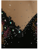 Justaucorps de danse spandex velours personnalisé Costume de danse à paillettes rouges latines paillettes argentées Performance sur scène vêtements de danse jazz