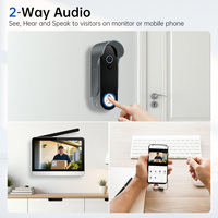Nouvelle sonnette de porte visuelle sans fil Tuya 1080P pour la sécurité domestique, caméra étanche IP65, interphone de porte