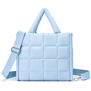 Sacs bandoulière matelassés grande capacité personnalisés, sacs fourre-tout matelassés, sacs de week-end gonflés, sacs de voyage, sacs à main en nylon pour femmes, motif léopard - Product Image 1