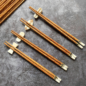 Hot bán thân thiện với môi bền chịu nhiệt nhà hàng khách sạn Non-Slip đũa Flatware biểu tượng tùy chỉnh vỏ đũa - Product Image 4