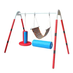 现代框架感知系统健身训练设备圆形方形木柱悬挂电缆棒儿童物理秋千