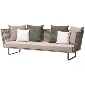 Ensemble de canapés de jardin en forme de L, structure en alliage d'aluminium, résistant aux UV, rotin PE imperméable, style nordique, mobilier de patio - Product Image 3