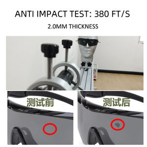 نظارات أمان تكتيكية <span class=keywords><strong>EN166</strong></span> CS مضادة للانفجار بعدسات ثلاثية PC UV400 للرماية قابلة للتخصيص OEM باللون الأسود لحماية العين - Product Image 5